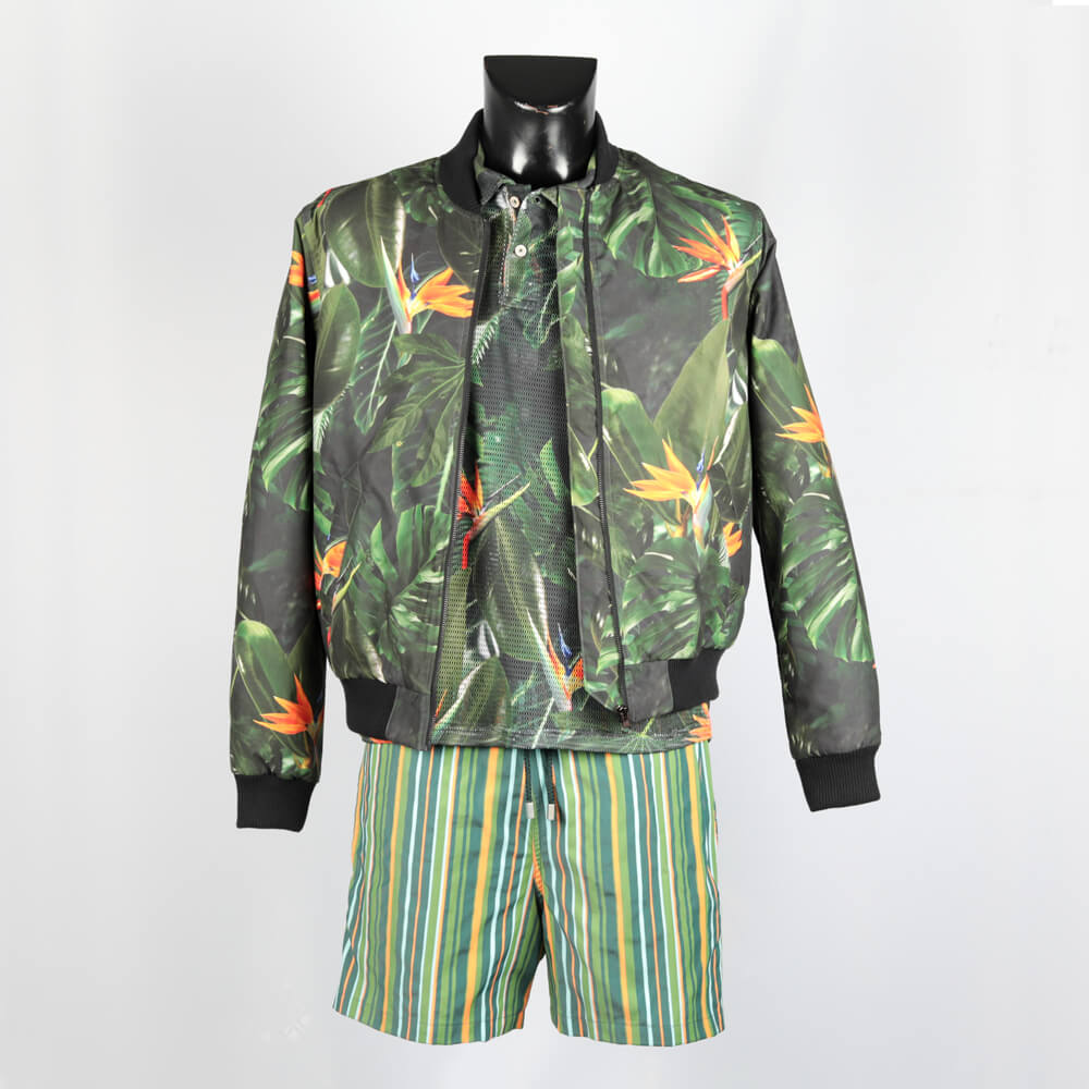 Bomber Jacket Rose/ Polo-Shirt 1